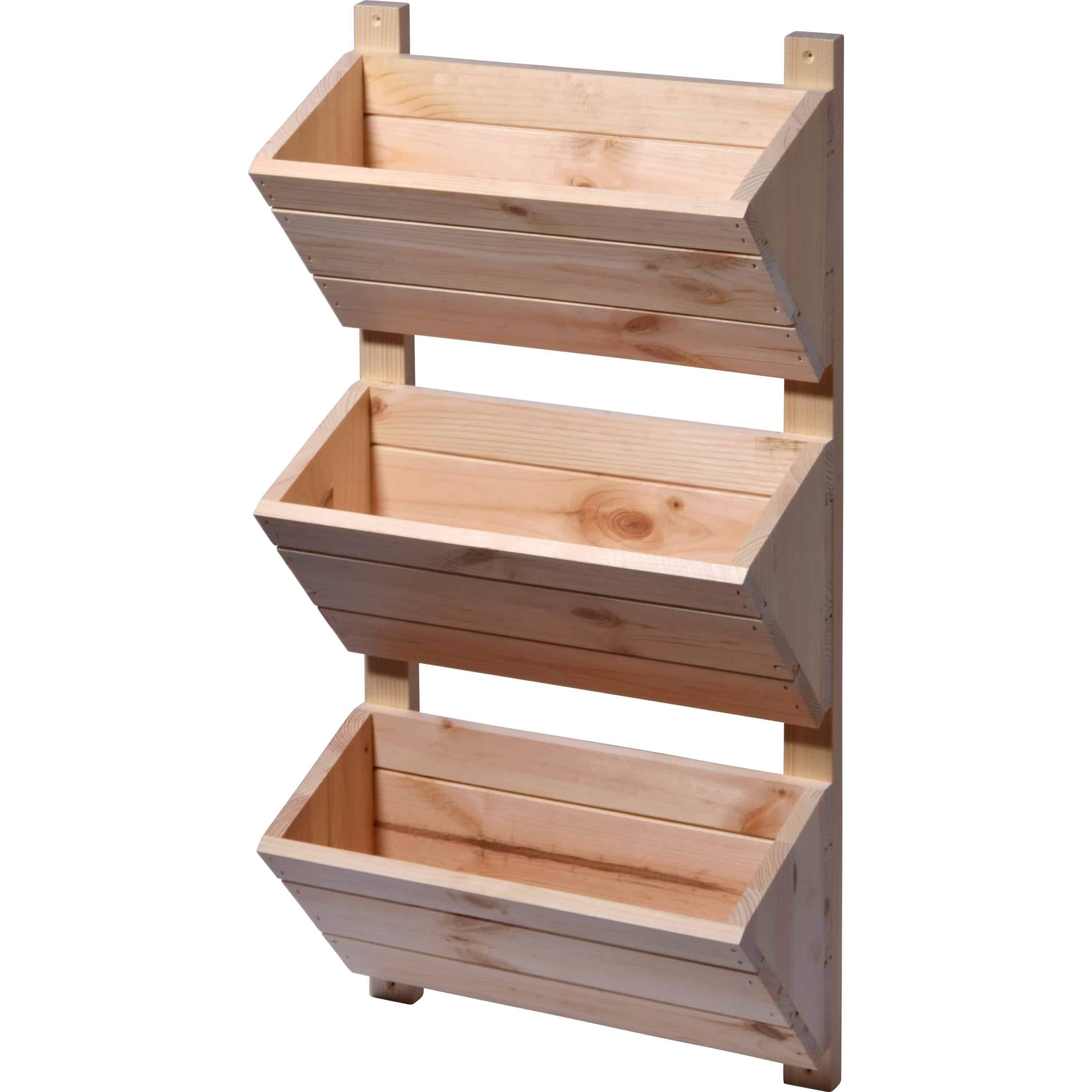 Dobar Wand-Pflanzbeet – 38 × 79 × 17,5 cm – Kiefernholz, natur