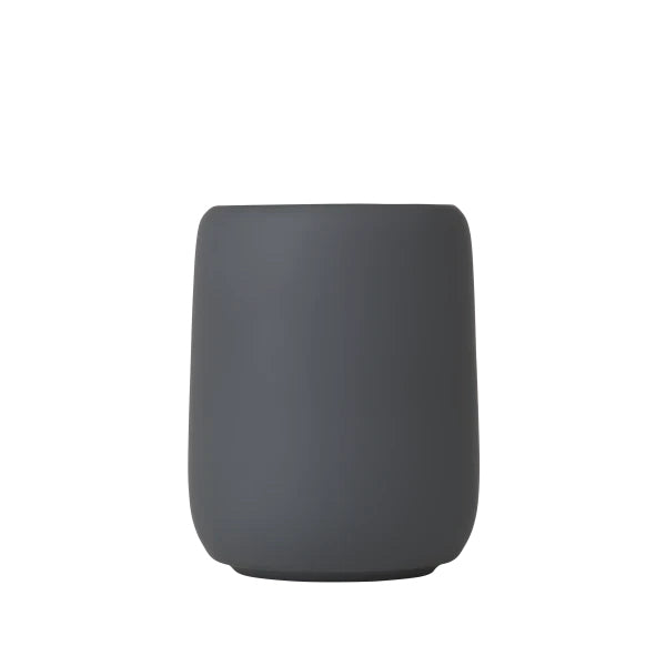 Blomus Zahnbürstenhalter Sono – 8,6×8,6×10,7 cm, Keramik, Anthrazit
