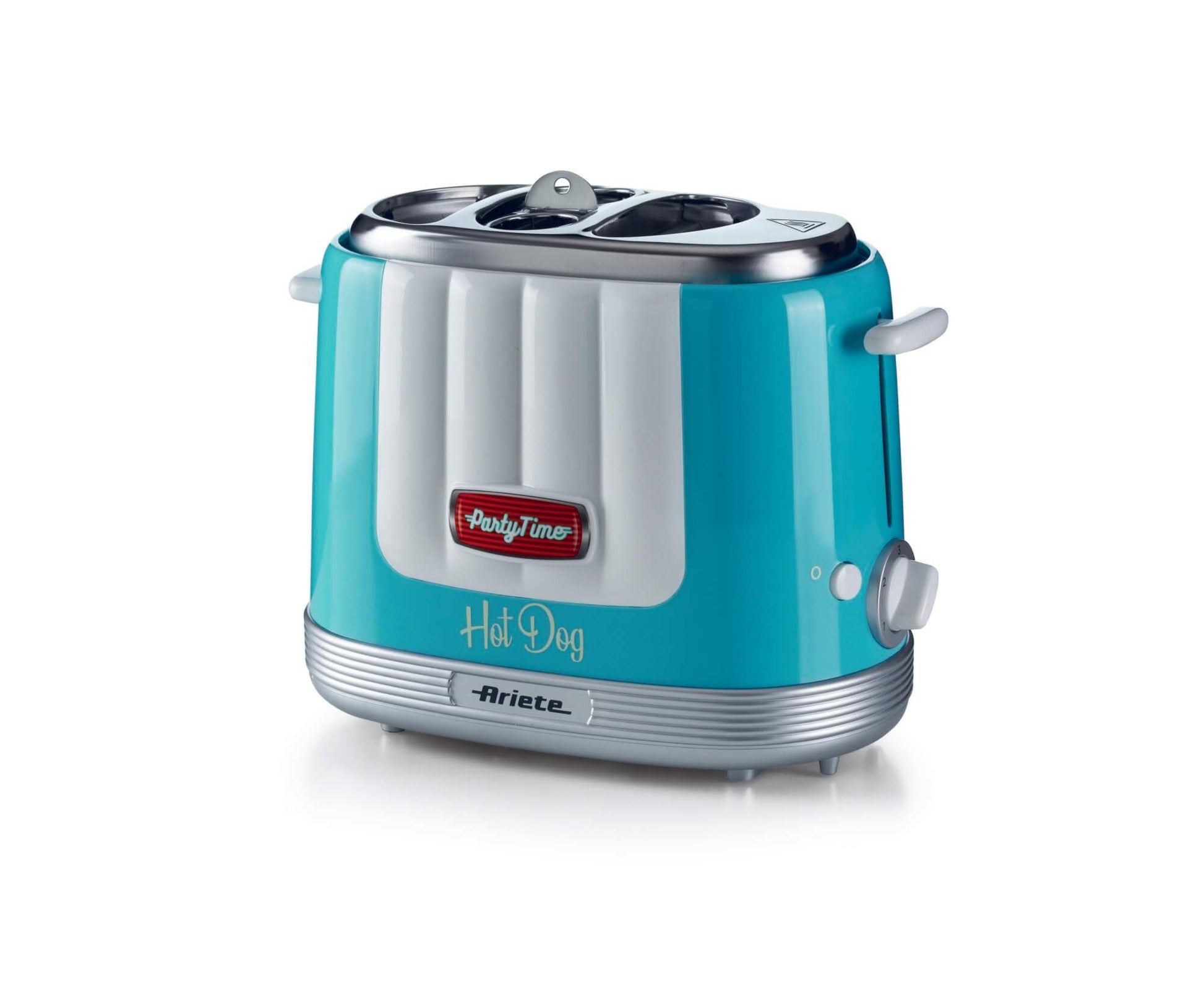 Ariete Hot Dog-Toaster ARI-206-BL – 650 W, 2 Hot Dogs, 5 Stufen – Hellblau