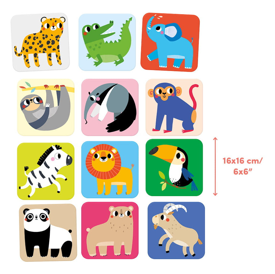 Banana Panda Suuuper Size Memory Wild Animals – Brettspiel, 2–4 Spieler, ab 2 Jahren, 10 Min., mehrsprachig