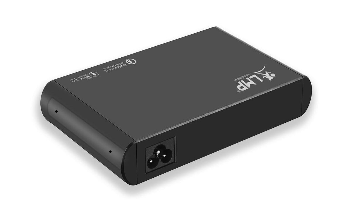 LMP SmartCharge Mini 10-250 USB-Desktop-Ladegerät 250 W – USB-C×10 (25 W pro Port) – für Apple – Schwarz