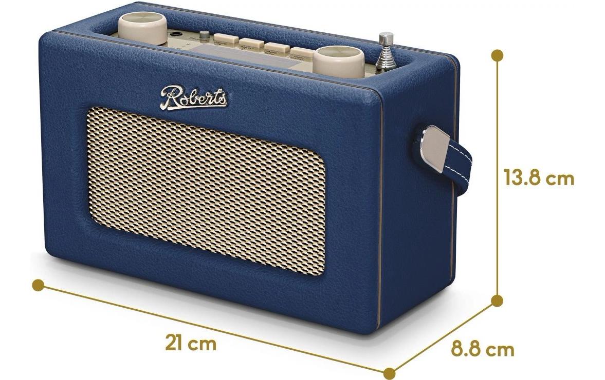 Roberts Radio Roberts Revival Uno Solar – Tragbares DAB+ Radio, UKW, Bluetooth – Dunkelblau