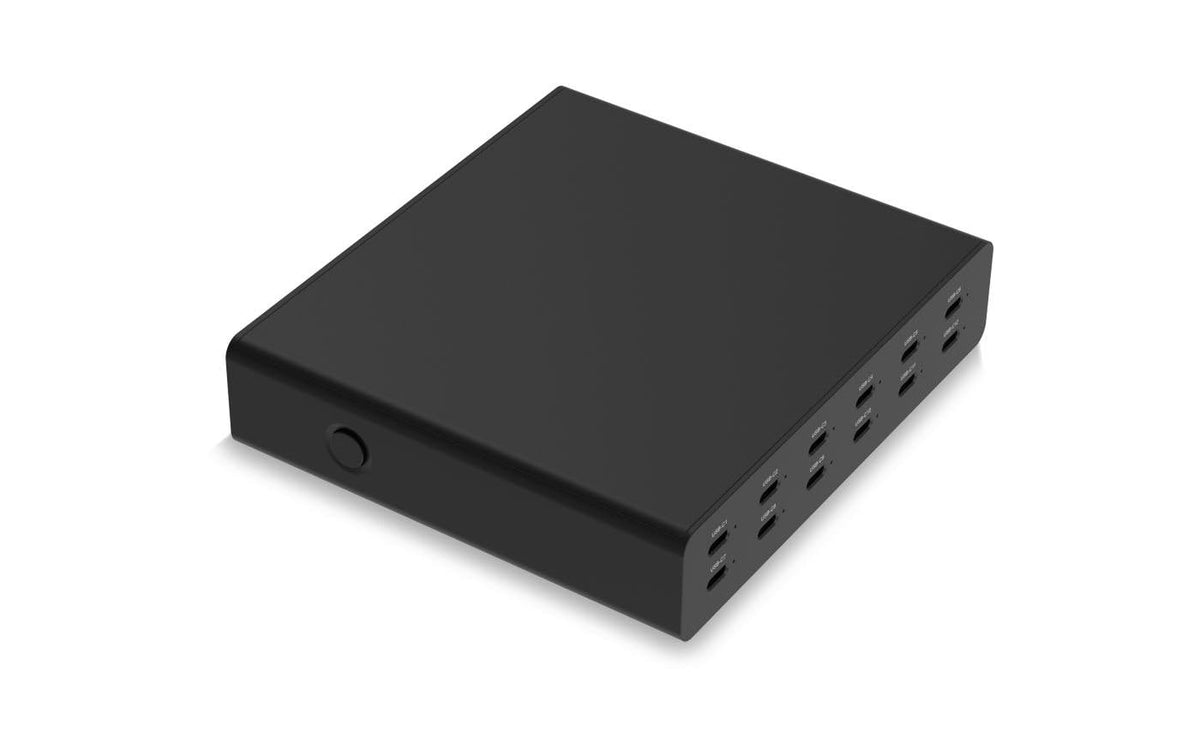 LMP SmartCHarge 12-240 KC USB-Desktop-Ladegerät 240 W – USB-C×12, GaN – Schwarz