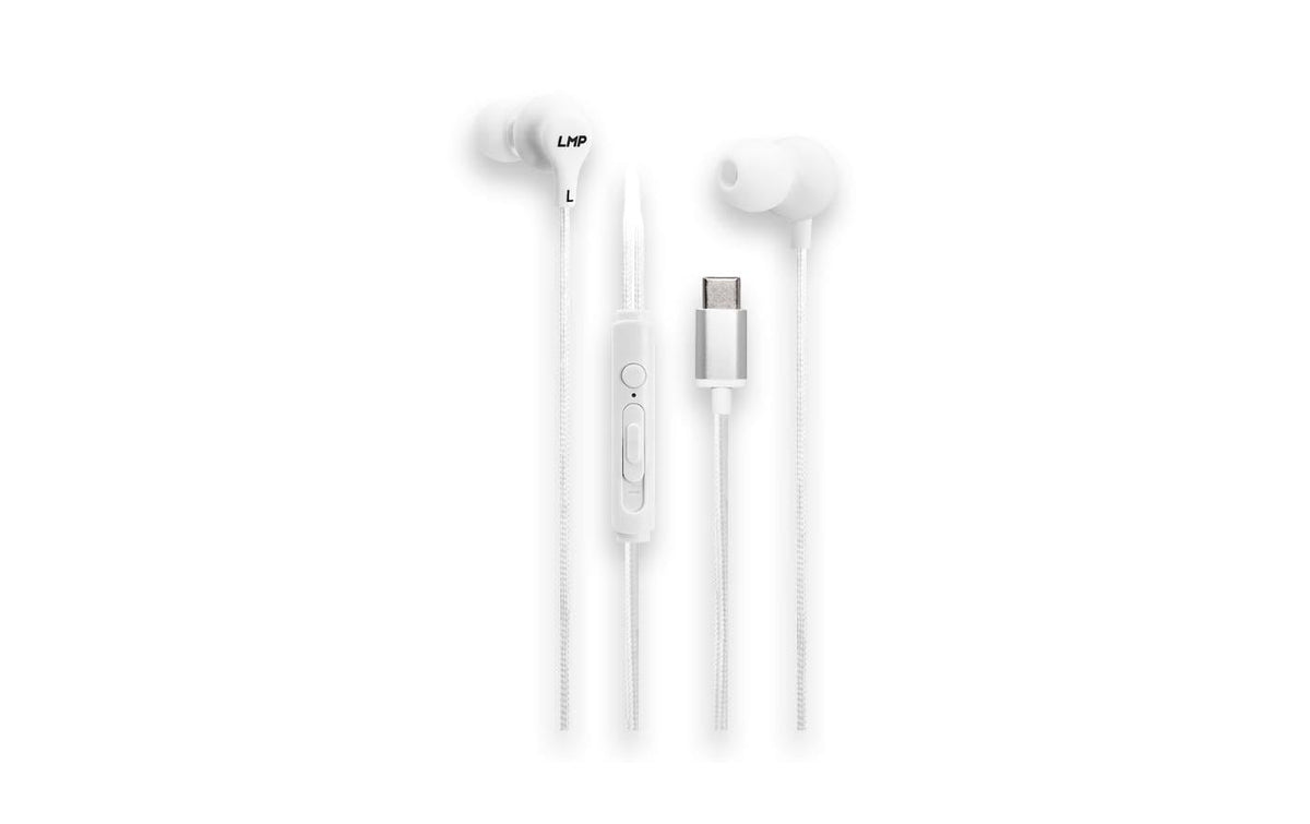 LMP Link IE10C In-Ear Headset – Stereo, USB-C, für iPad, MacBook, USB-C Geräte, Weiss