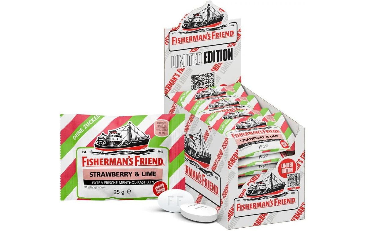 Fisherman-s Friend Fisherman's Friend Lutschbonbons – Erdbeer & Limette – 24 × 25 g