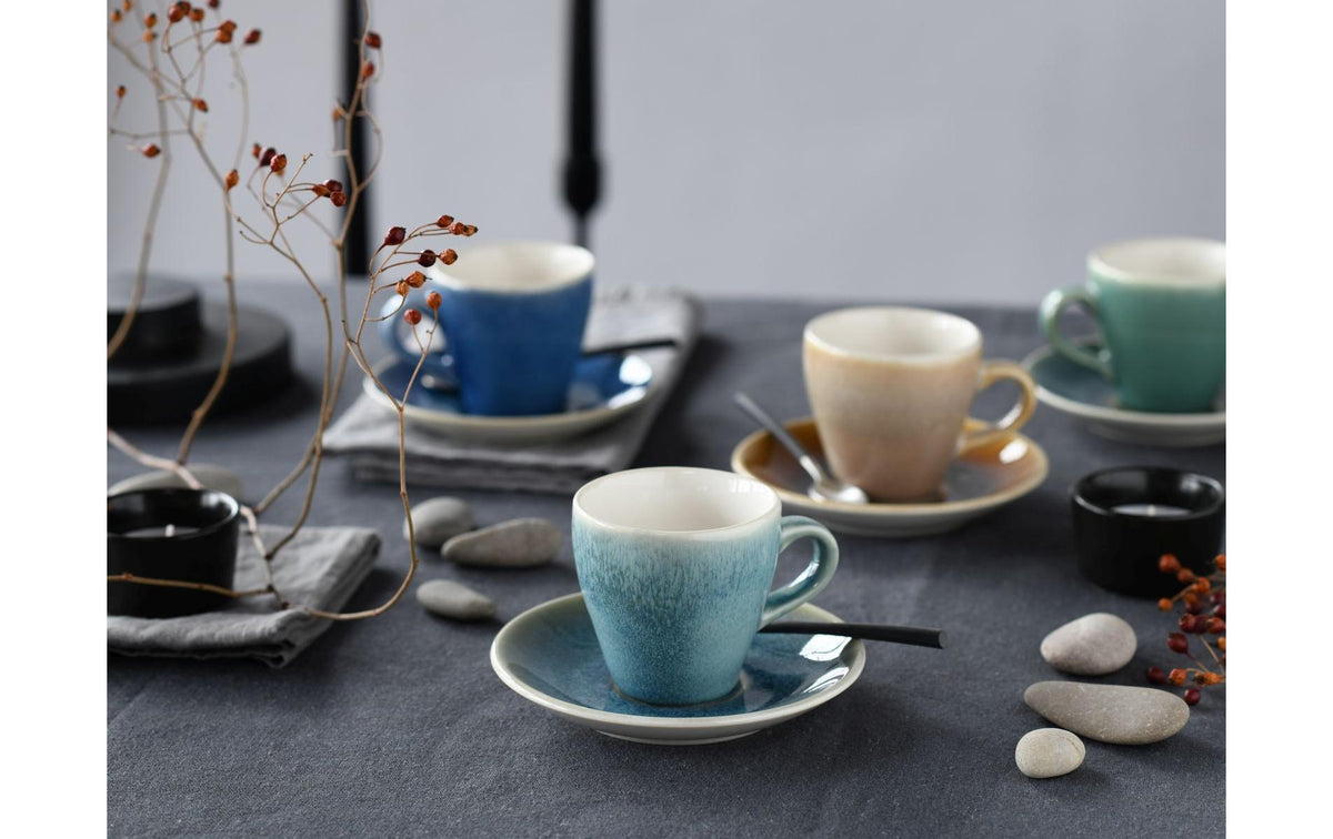 Creatable Espressotasse mit Untertasse – 80 ml, Ø 6,5 cm, Steinzeug, spülmaschinenfest, mikrowellengeeignet