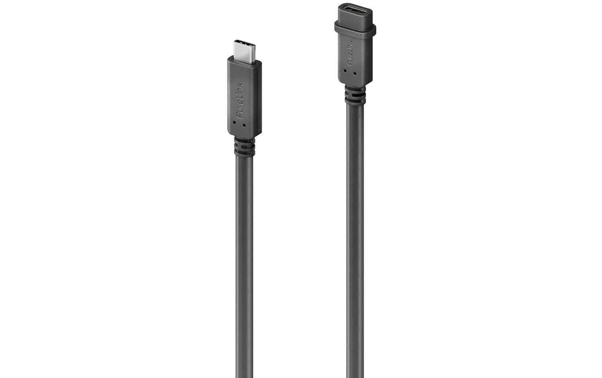 Purelink USB-C Verlängerungskabel (Stecker auf Buchse) – USB 3.2 Gen 2x2 (20 Gbit/s) – 0,8 m – für Mediahub2