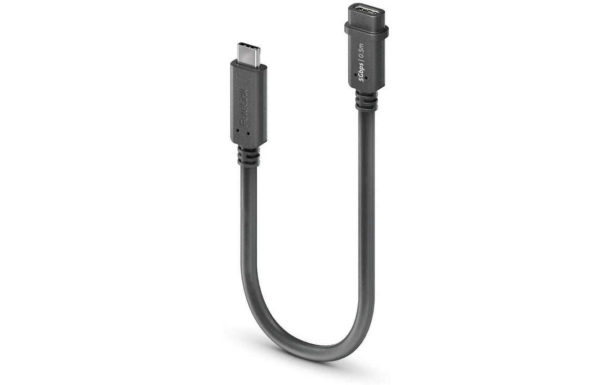 Purelink USB-C Verlängerungskabel (Stecker auf Buchse) – USB 3.2 Gen 2x2 (20 Gbit/s) – 0,8 m – für Mediahub2