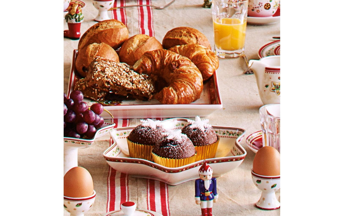 Villeroy & Boch Winter Bakery Sternschale – 800 ml, Ø 27 cm, Porzellan, Mehrfarbig, mikrowellengeeignet