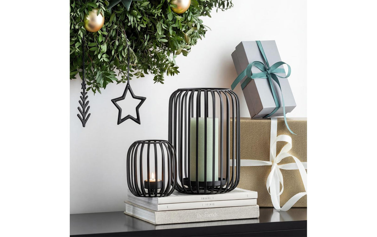 Villeroy & Boch Windlicht – Eisen, schwarz – Ø 12,5 × 12,5 cm