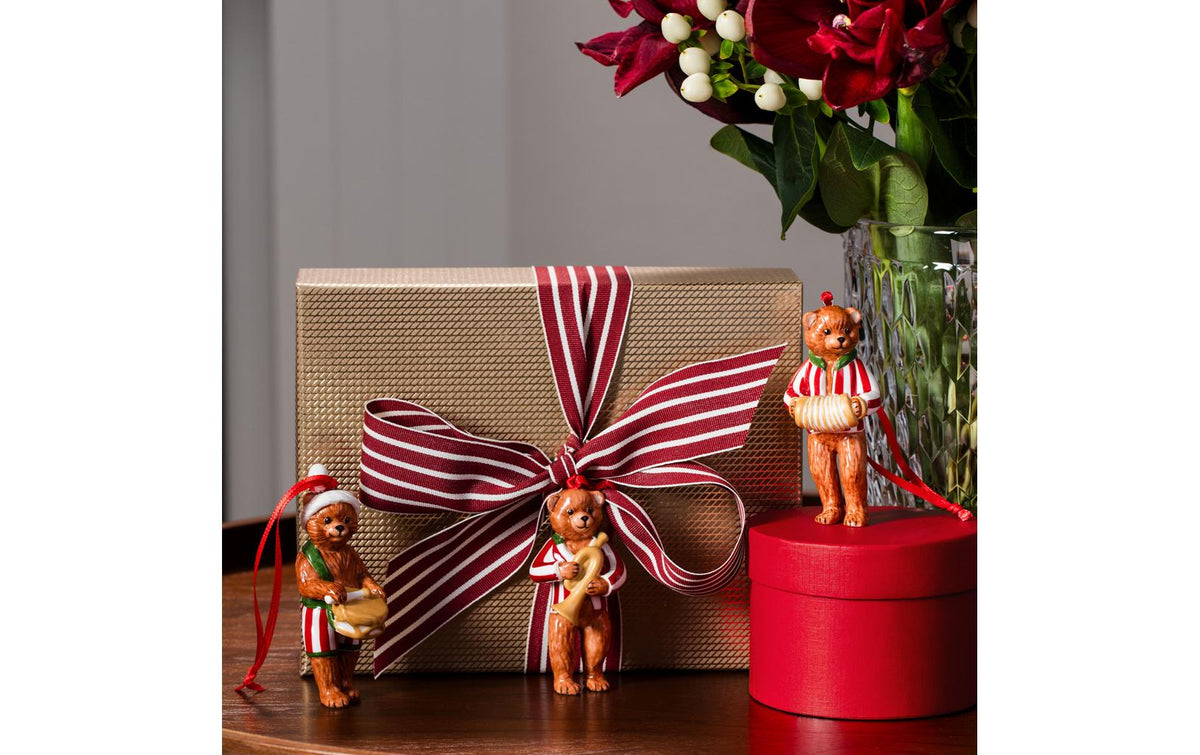 Villeroy & Boch Weihnachtsbaumschmuck – 3-teilig, 8,5 cm – Porzellan, mehrfarbig