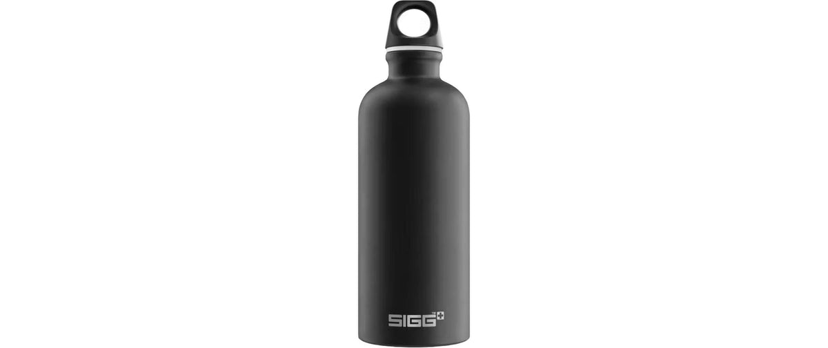 SIGG Traveller Trinkflasche 600 ml – Aluminium, Schraubverschluss, Schwarz