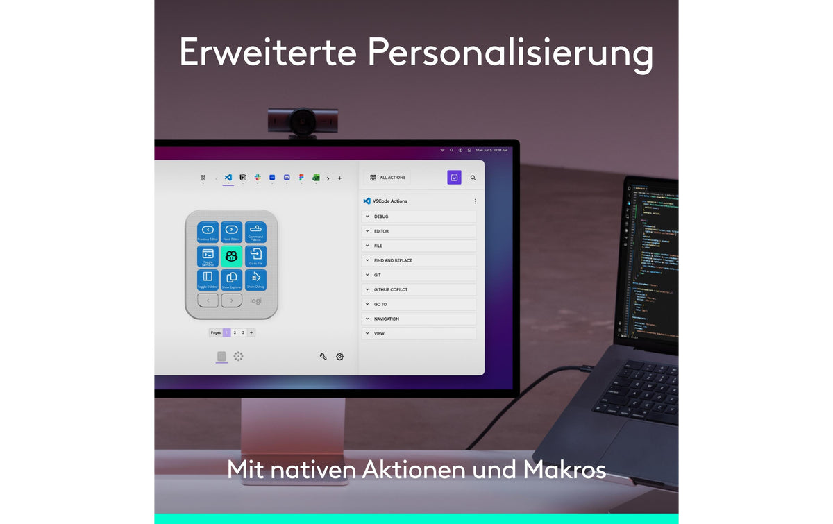 Logitech MX Keypad – Keypad-Steuerpult – Grau