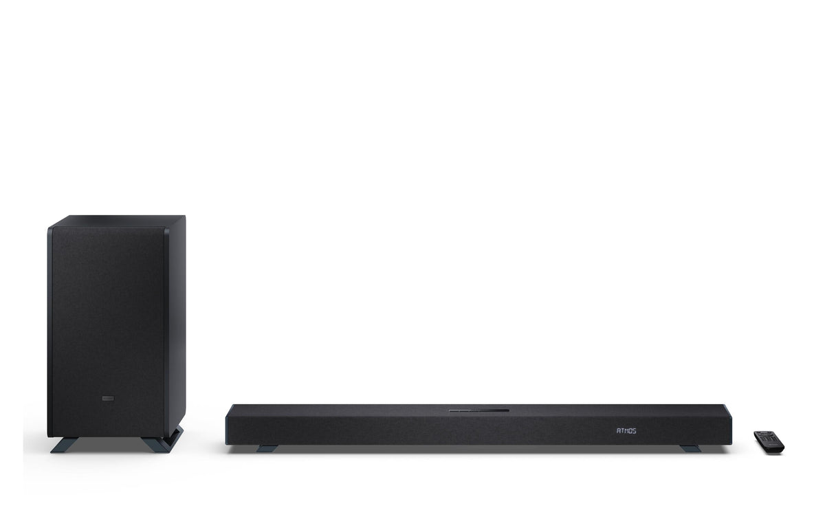 Sharp HT-SBW53121BK – Soundbar – 3.1.2, Dolby Atmos/DTS:X, mit kabellosem Subwoofer, 182 W
