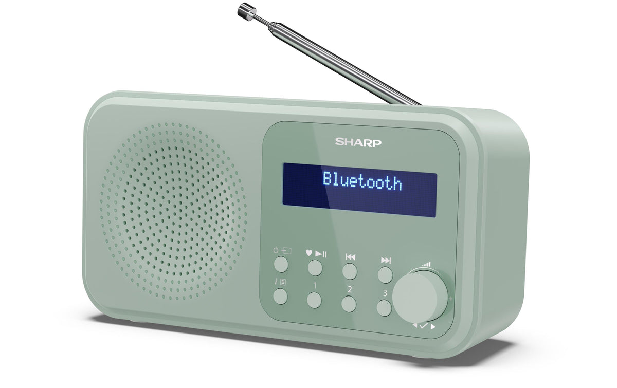 Sharp DR-P420 – Tragbares DAB+ Radio, UKW, Bluetooth, 16 h Akku – Grün