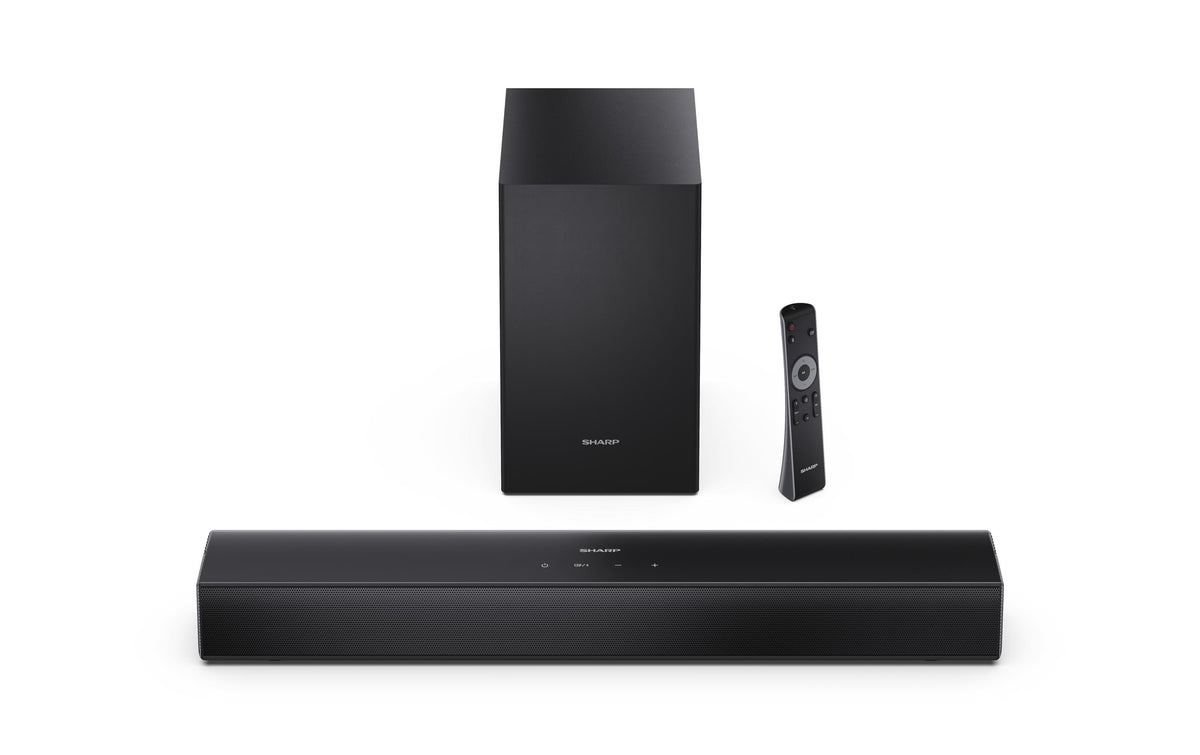 Sharp HT-SBW121 – Soundbar – 2.1, mit kabellosem Subwoofer, 80 W – Schwarz