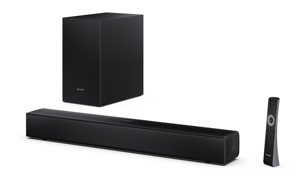 Sharp HT-SBW121 – Soundbar – 2.1, mit kabellosem Subwoofer, 80 W – Schwarz