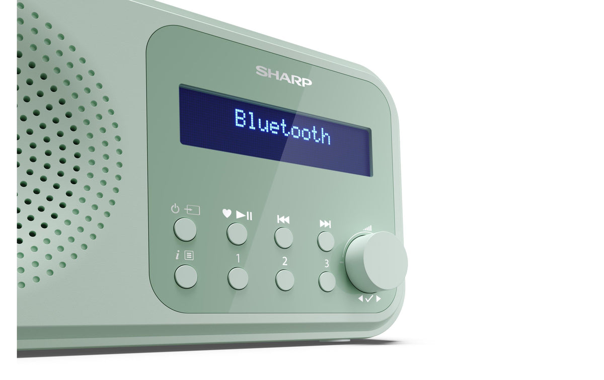 Sharp DR-P420 – Tragbares DAB+ Radio, UKW, Bluetooth, 16 h Akku – Grün
