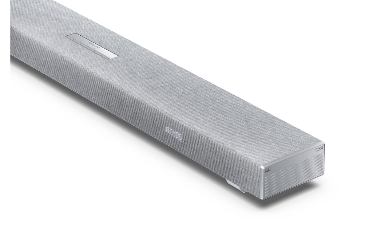 Sharp HT-SBW53121SL – Soundbar – 3.1.2, Dolby Atmos/DTS:X, mit kabellosem Subwoofer, 182 W – Silber
