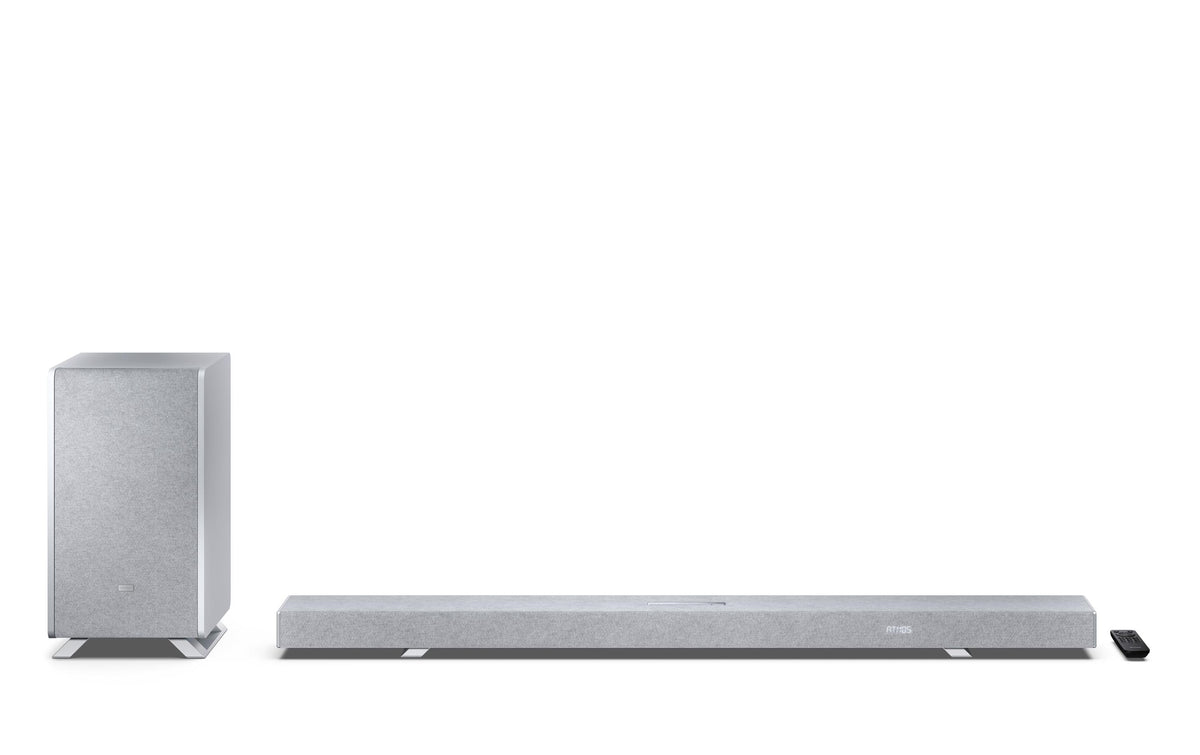 Sharp HT-SBW55121SL – Soundbar – 5.1.2, Dolby Atmos/DTS:X, mit kabellosem Subwoofer, 212 W, Silber
