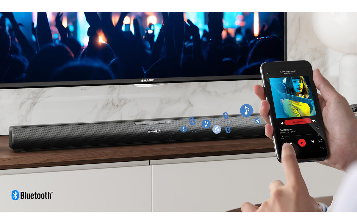 Sharp HT-SB100 – Soundbar – 2.0, HDMI ARC, 75 W, Schwarz