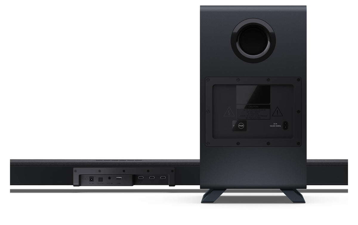 Sharp HTSBW55121BK – Soundbar – 5.1.2, Dolby Atmos/DTS:X, mit kabellosem Subwoofer, 212 W, Schwarz