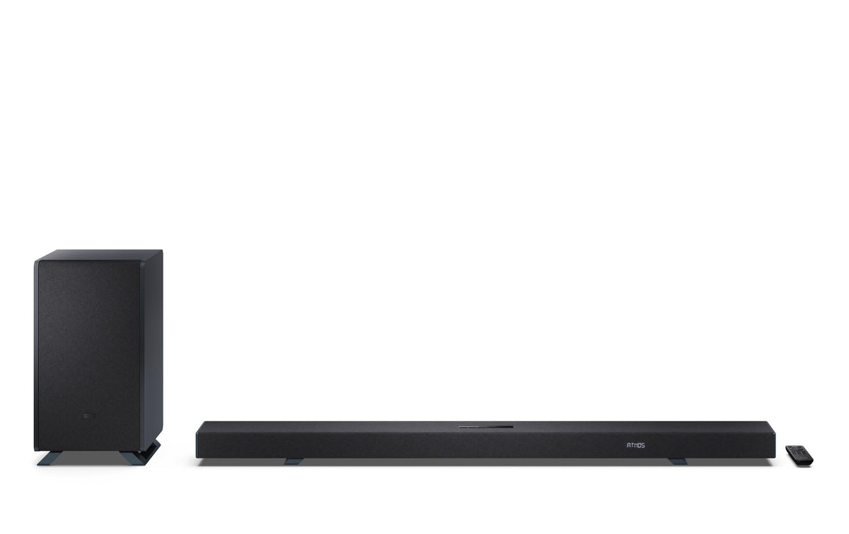 Sharp HTSBW55121BK – Soundbar – 5.1.2, Dolby Atmos/DTS:X, mit kabellosem Subwoofer, 212 W, Schwarz