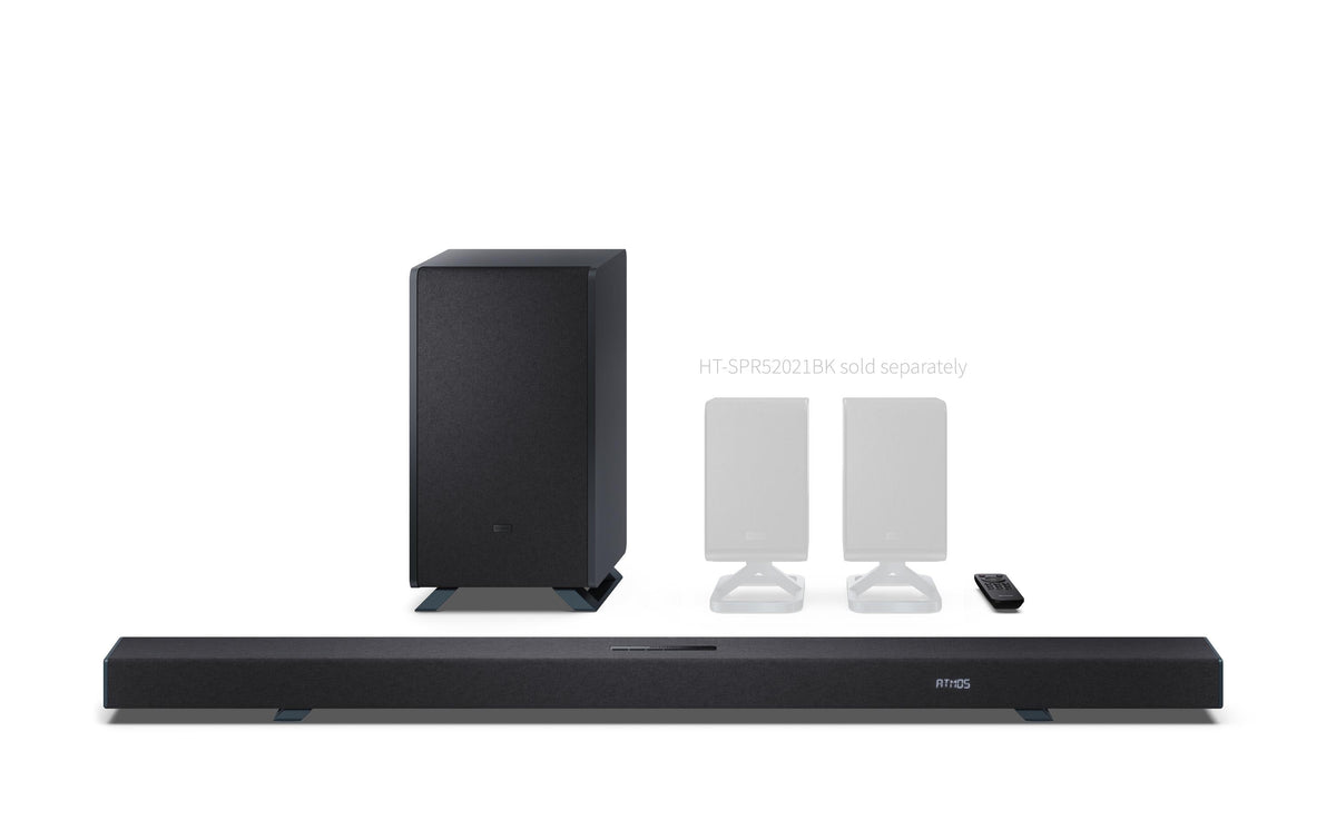 Sharp HTSBW55121BK – Soundbar – 5.1.2, Dolby Atmos/DTS:X, mit kabellosem Subwoofer, 212 W, Schwarz