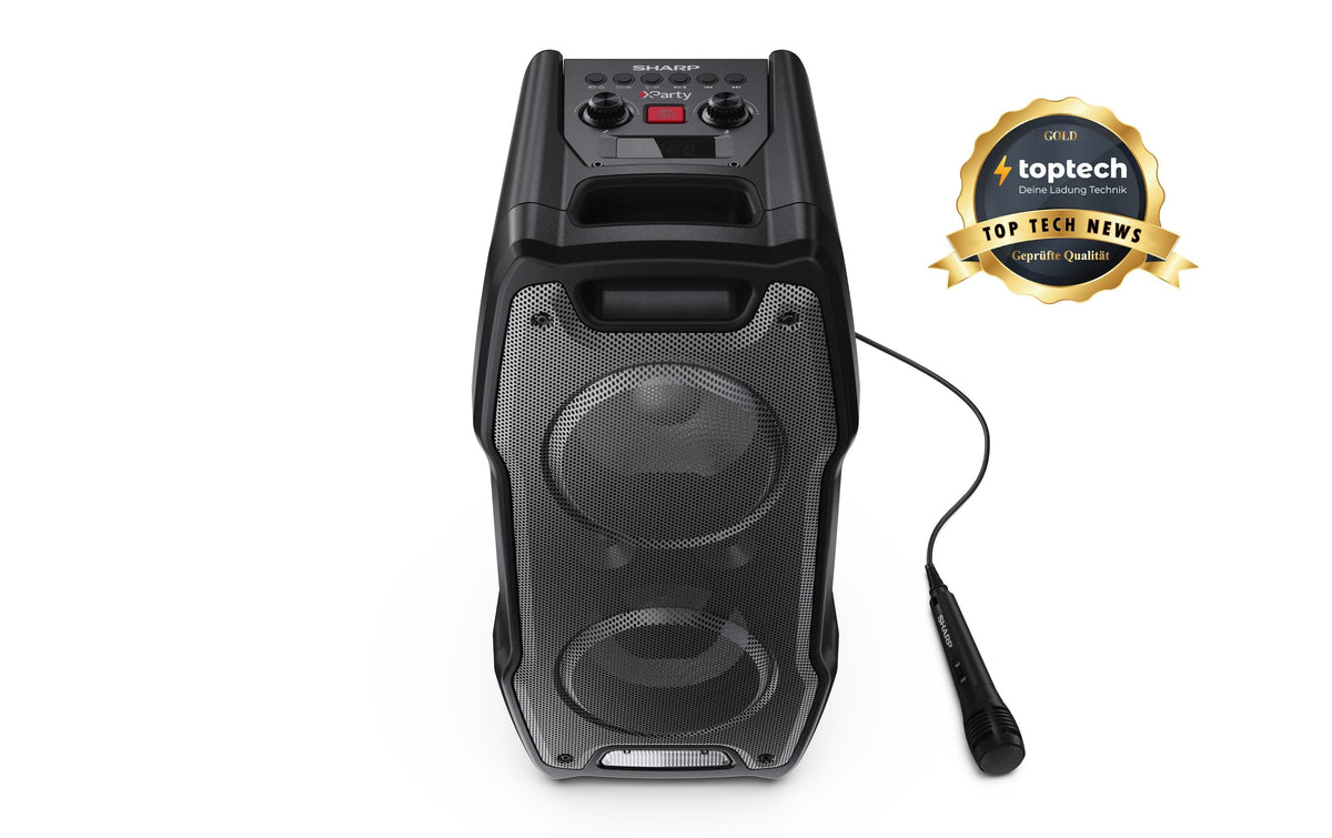 Sharp PS931 – Party-Lautsprecher – 180 W, LED, IPX4, 13 h – Schwarz