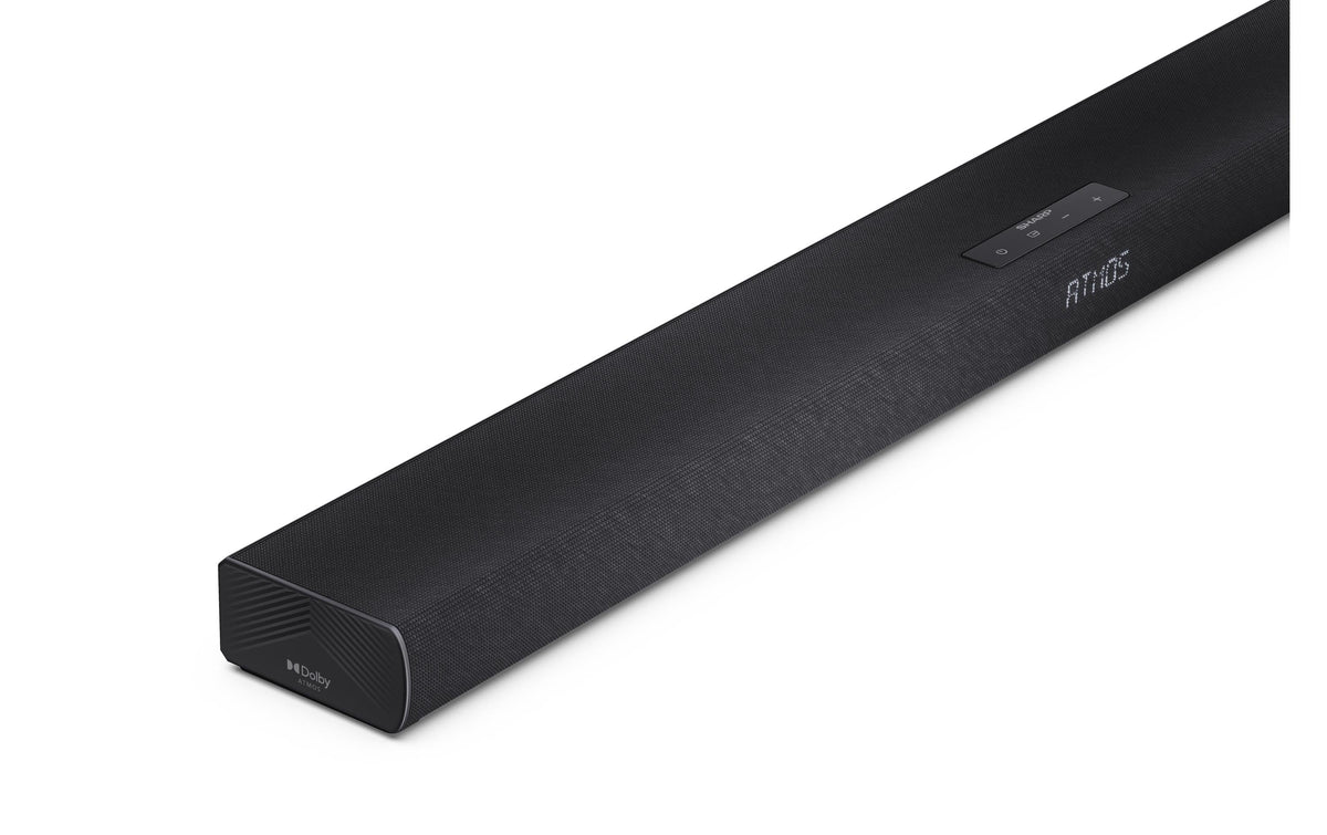 Sharp HT-SBW320 – Soundbar – 2.1, Dolby Atmos/DTS Virtual:X, mit kabellosem Subwoofer, 360 W – Schwarz