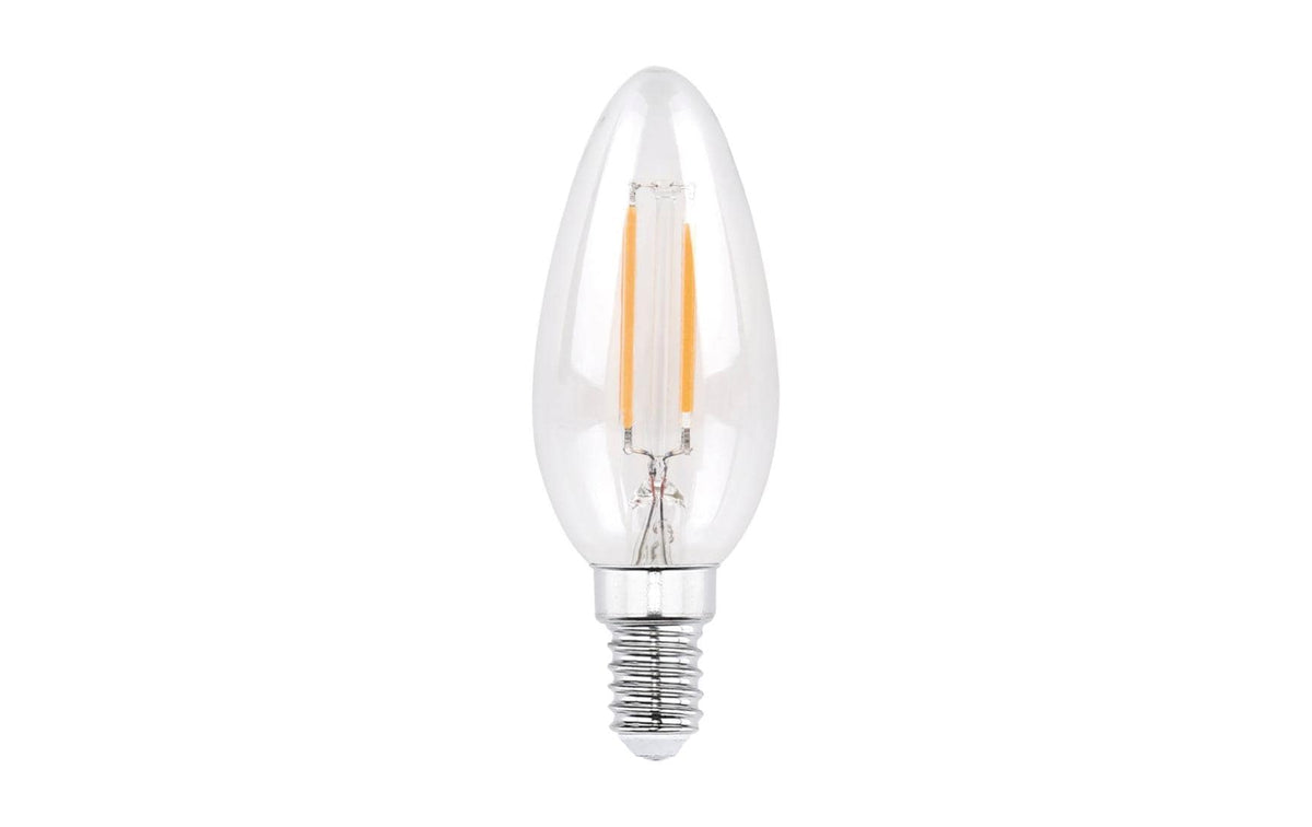 Hama LED-Leuchtmittel E14 Kerze B35 – Warmweiss 2700 K, 250 lm, 2,2 W – IP20 – 1 Stk. – Transparent, Glas