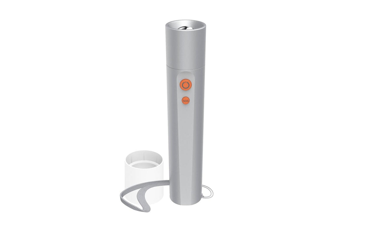 Hama Taschenlampe FL250 – 250 lm, 65 m, 4 Modi (inkl. SOS), 3× AAA, 1300 mAh – Silber