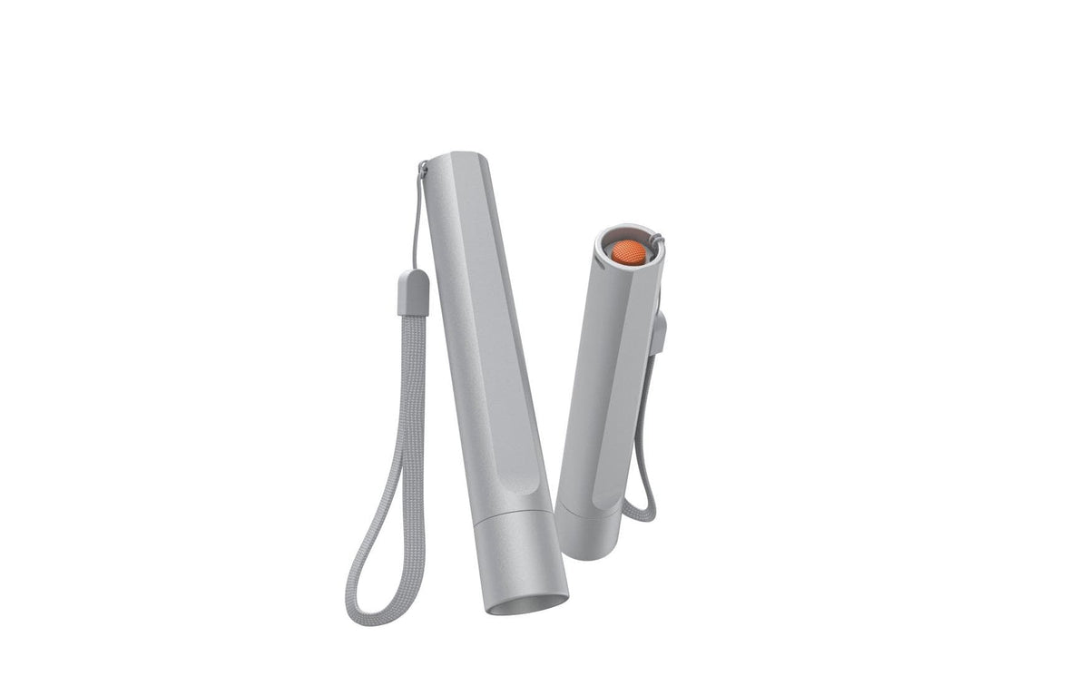 Hama Taschenlampe FL120 – 120 lm, 50 m, Batteriebetrieb (2× AA, inkl.) – Silber