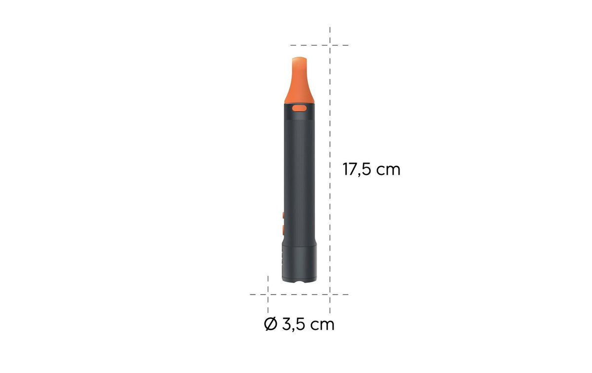 Hama Taschenlampe FLX600 – 600 lm, 250 m, IP44, AAA, 4 Modi – Grau