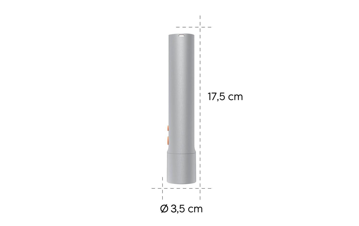 Hama Taschenlampe FL250 – 250 lm, 65 m, 4 Modi (inkl. SOS), 3× AAA, 1300 mAh – Silber