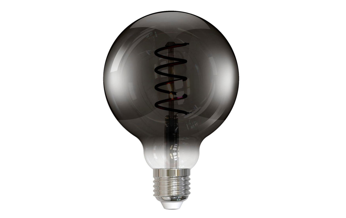 Hama LED-Leuchtmittel E27 G95 – Extra Warmweiss 1800 K, 100 lm, 4 W – IP20 – 1 Stk. – Geräuchert