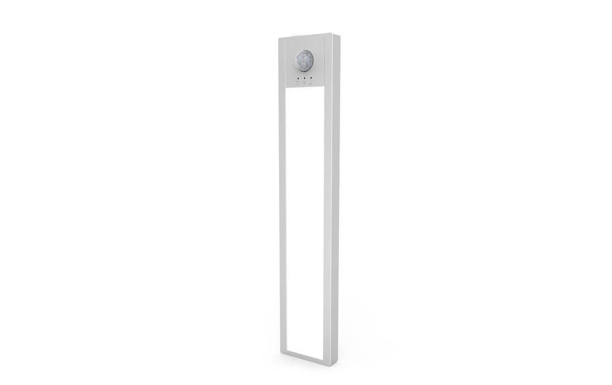 Hama Unterbauleuchte Sleek – 21 cm, 190 lm, 1,5 W, 4000 K, dimmbar, Akku, Bewegungssensor, USB, silber
