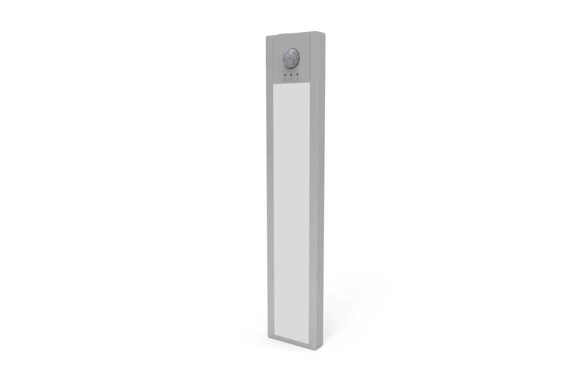 Hama Unterbauleuchte Sleek – 21 cm, 190 lm, 1,5 W, 4000 K, dimmbar, Akku, Bewegungssensor, USB, silber