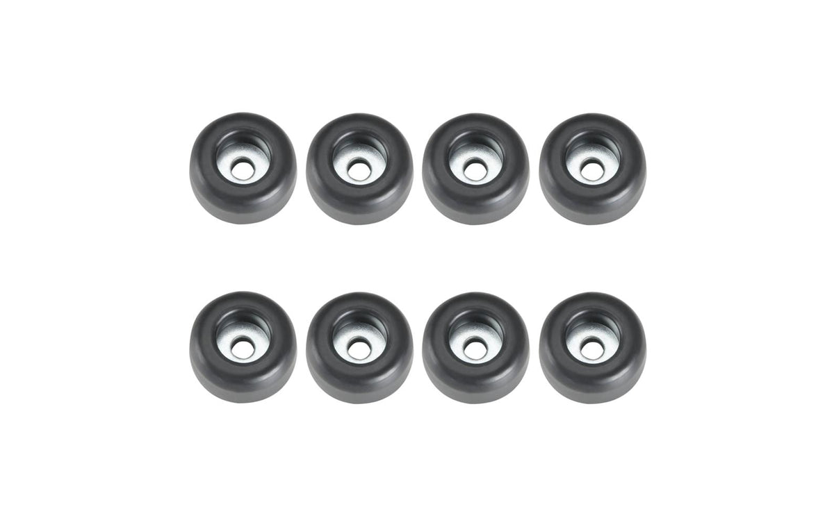 Adam Hall 4900 M8 AH – Gummifuss – Durchmesser 25 mm, Höhe 11 mm, PVC mit Stahleinlage – Schwarz – 8er-Set