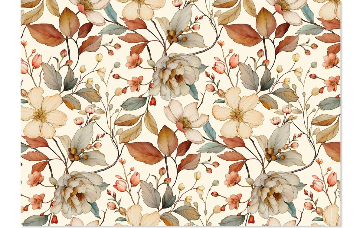 Trendform Tischset FLORAL AUTUMN, Papier, rechteckig, 42 × 29,7 cm, mehrfarbig