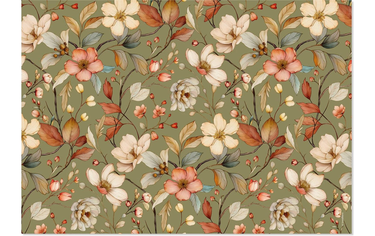 Trendform Tischset FLORAL AUTUMN, Papier, rechteckig, 42 × 29,7 cm, mehrfarbig