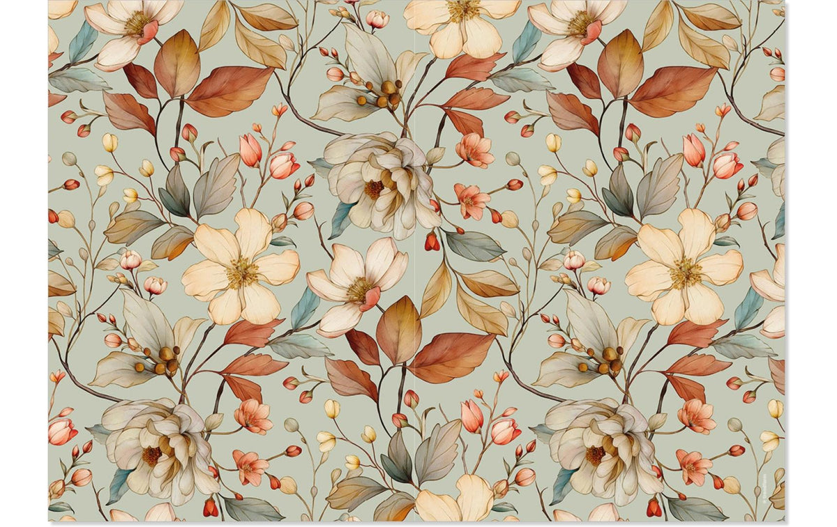 Trendform Tischset FLORAL AUTUMN, Papier, rechteckig, 42 × 29,7 cm, mehrfarbig