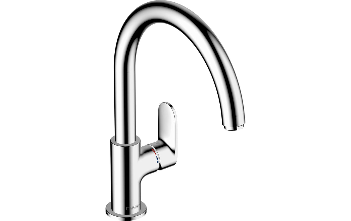 Hansgrohe Einhebelmischer Vernis Blend M35 – 5,5×22,1×33,2 cm, Messing/Metall/Keramik, Einlochmontage, Chrom