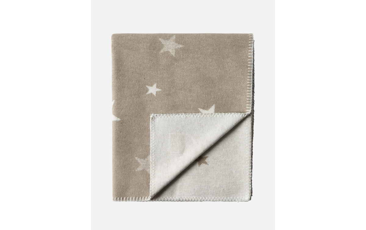 Eskimo Etoile Wohndecke – Baumwolle/Polyacryl, Beige – 140 × 200 cm
