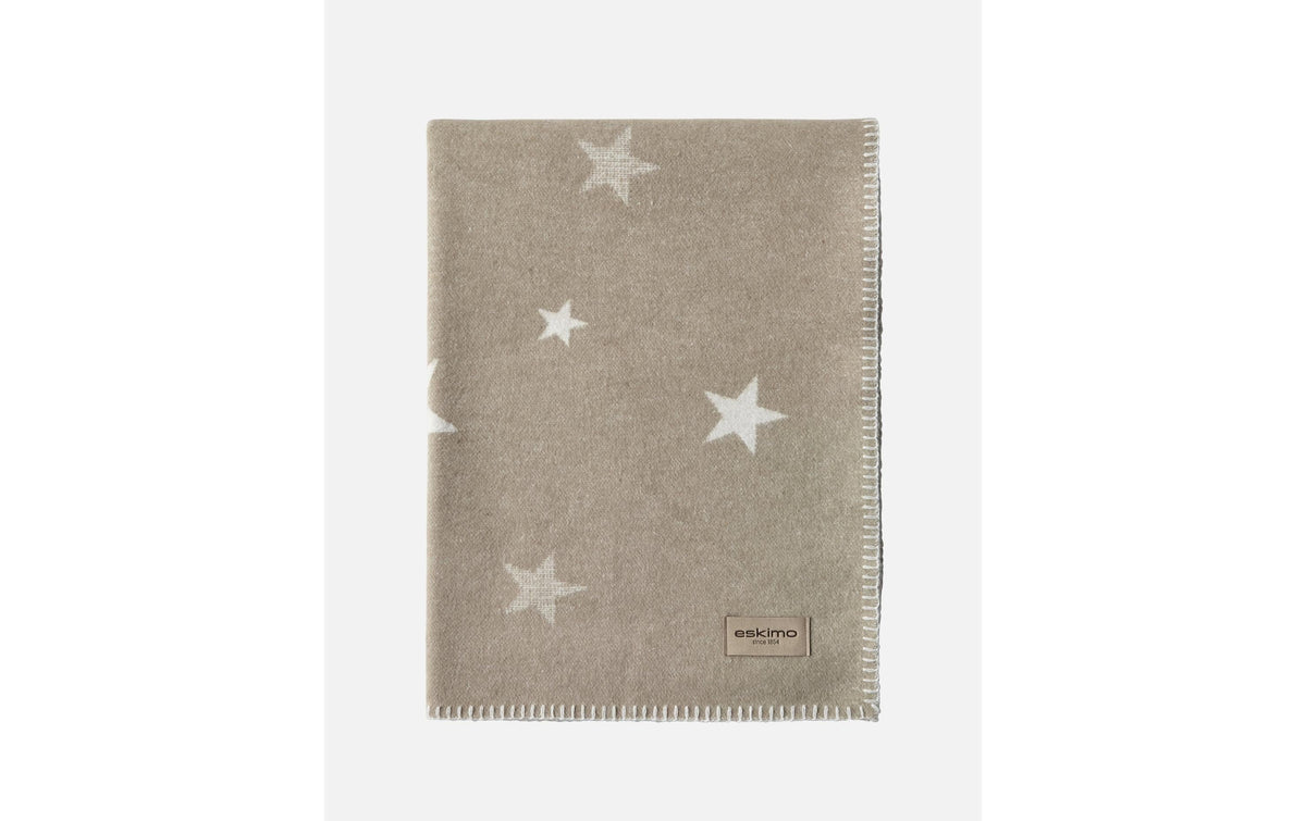 Eskimo Etoile Wohndecke – Baumwolle/Polyacryl, Beige – 140 × 200 cm