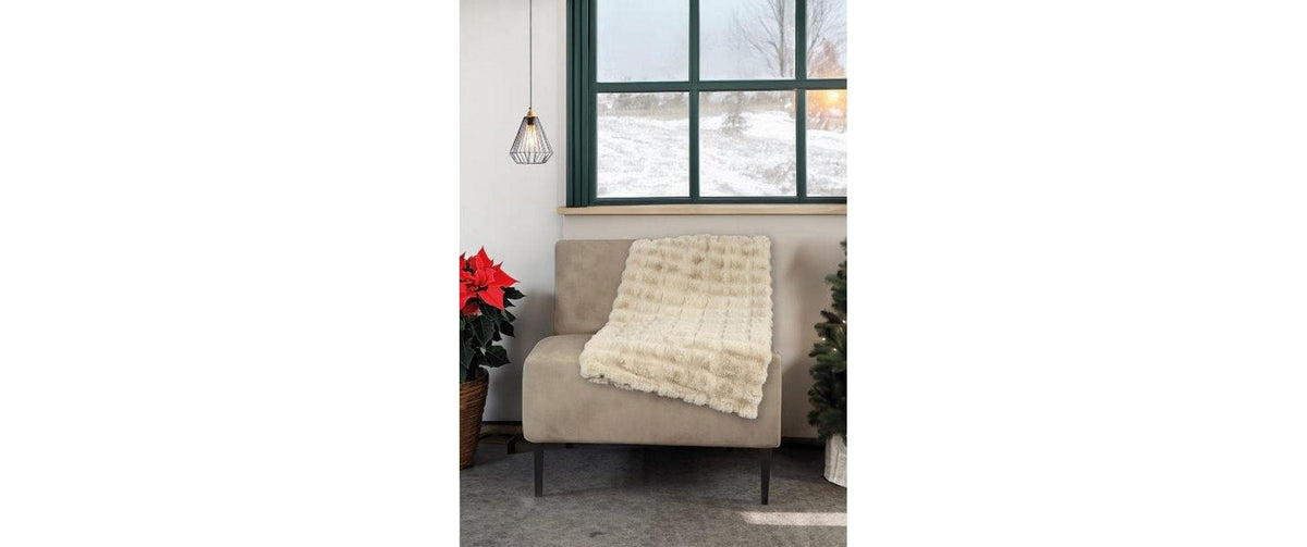 Eskimo Wohndecke – Mikropolyester, Beige – 150 × 200 cm