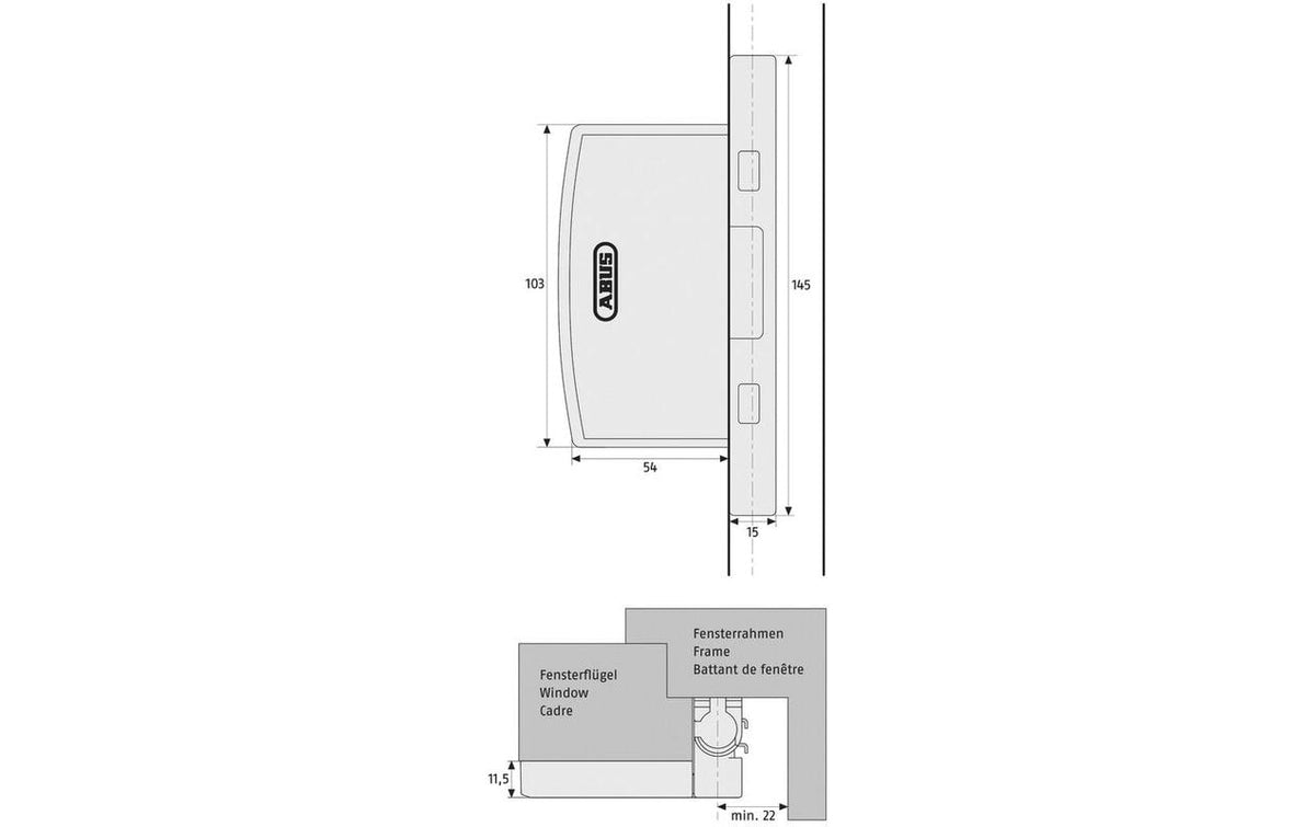 ABUS FAS97 W EK Fensterschloss – Sicherheitsstufe 10, Weiss