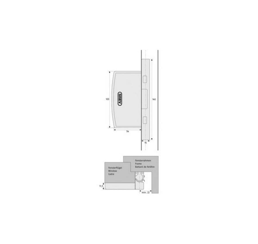ABUS FAS97 W EK Fensterschloss – Sicherheitsstufe 10, Weiss