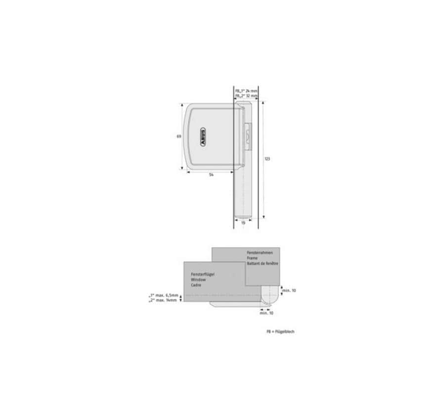 ABUS FAS101 W EK Fenstersicherheit – Sicherheitslevel 10, Weiss