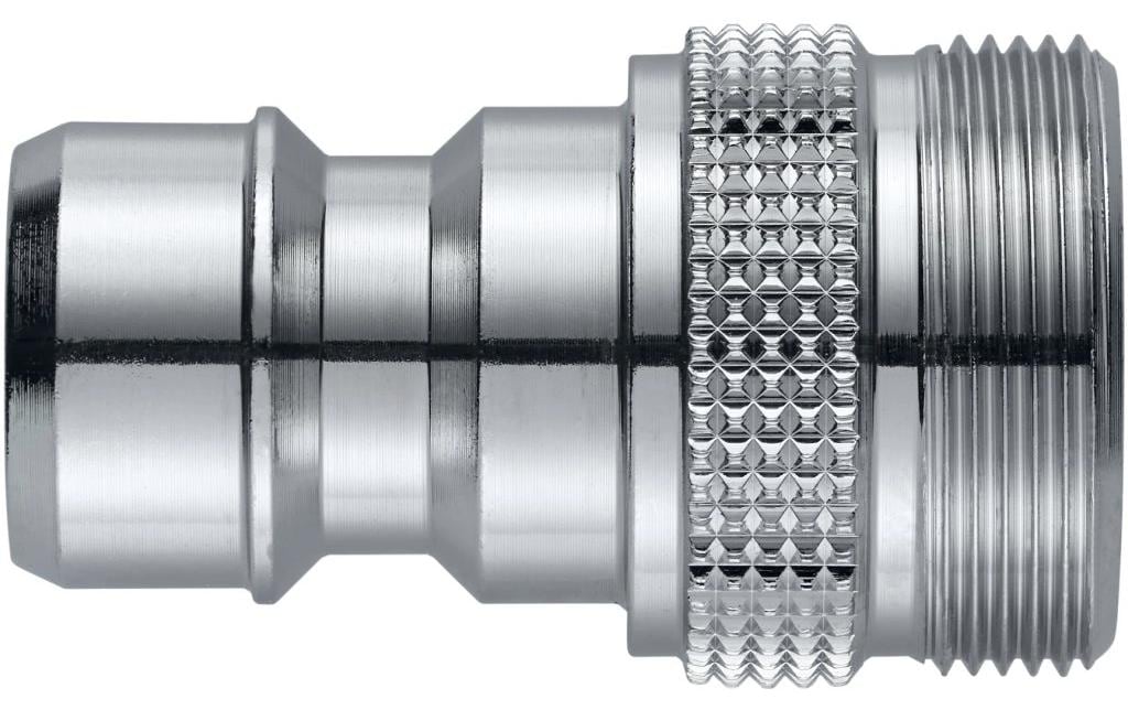Neomatic Kupplungsnippel 16,5 × 45 mm Messing verchromt M22×1 AG